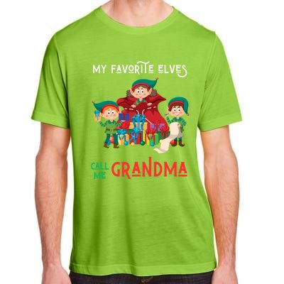 My Favorite Elves Call Me Grandma Elf Ugly Christmas Gift Adult ChromaSoft Performance T-Shirt