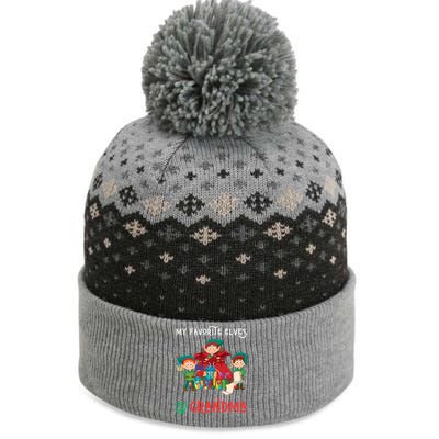 My Favorite Elves Call Me Grandma Elf Ugly Christmas Gift The Baniff Cuffed Pom Beanie