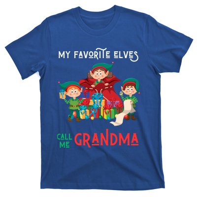 My Favorite Elves Call Me Grandma Elf Ugly Christmas Gift T-Shirt