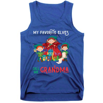 My Favorite Elves Call Me Grandma Elf Ugly Christmas Gift Tank Top