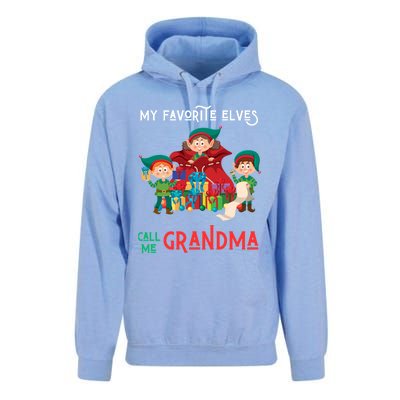 My Favorite Elves Call Me Grandma Elf Ugly Christmas Gift Unisex Surf Hoodie