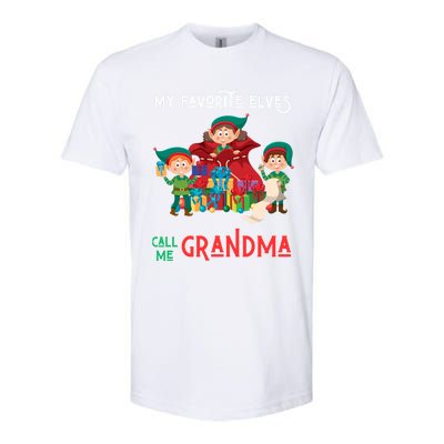 My Favorite Elves Call Me Grandma Elf Ugly Christmas Gift Softstyle CVC T-Shirt