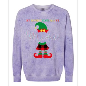 My Favorite Elves Call Me Mimi Elf Ugly Christmas Funny Gift Colorblast Crewneck Sweatshirt