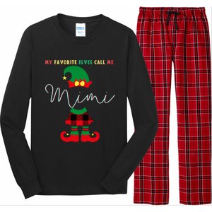 My Favorite Elves Call Me Mimi Elf Ugly Christmas Funny Gift Long Sleeve Pajama Set