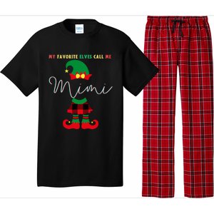 My Favorite Elves Call Me Mimi Elf Ugly Christmas Funny Gift Pajama Set