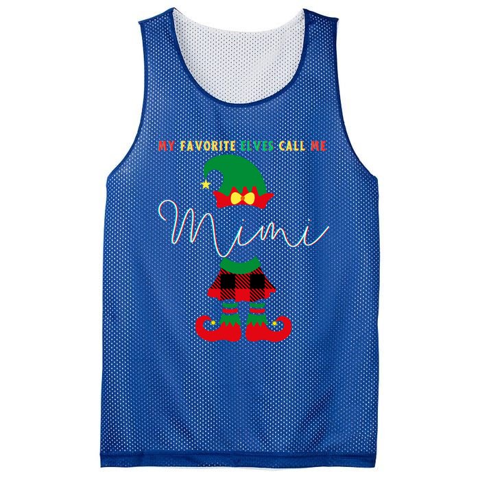 My Favorite Elves Call Me Mimi Elf Ugly Christmas Funny Gift Mesh Reversible Basketball Jersey Tank