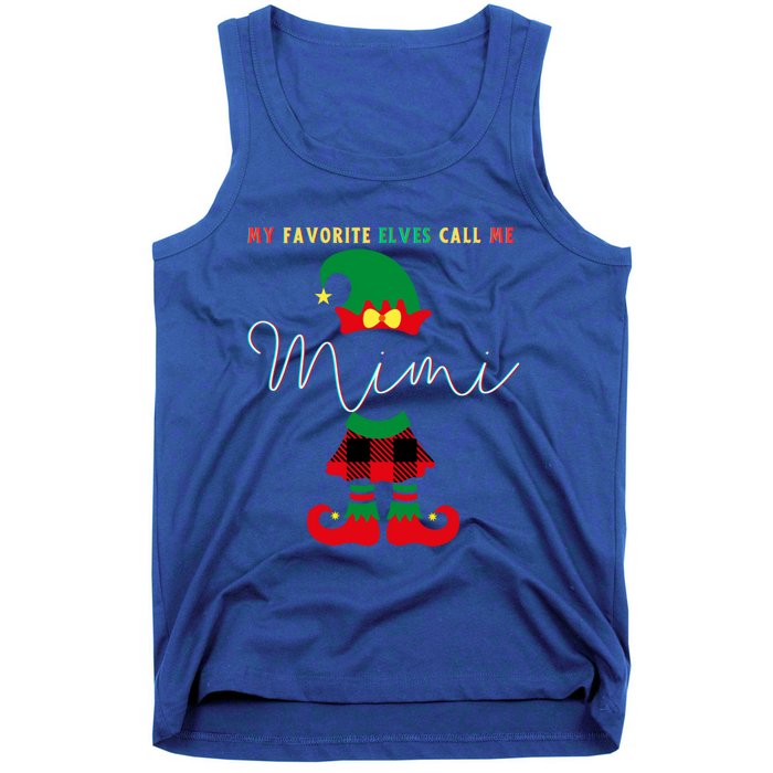 My Favorite Elves Call Me Mimi Elf Ugly Christmas Funny Gift Tank Top