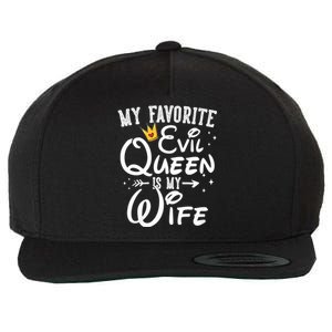 My Favorite Evil Queen Is My Wife Halloween Gifts Husband Wool Snapback Cap