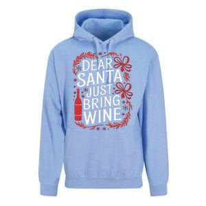 Matching Familychristmas Eve Dear Santa Just Bring Wine Unisex Surf Hoodie