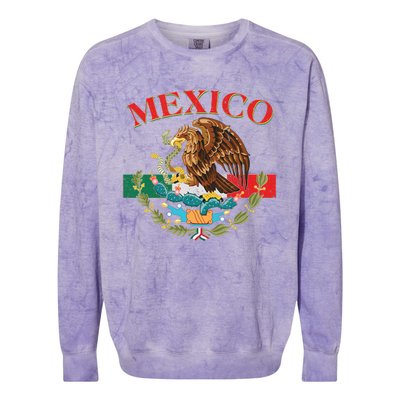 Mexico Flag Eagle Mexican Independence Day Colorblast Crewneck Sweatshirt