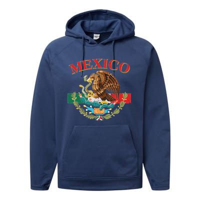 Mexico Flag Eagle Mexican Independence Day Performance Fleece Hoodie