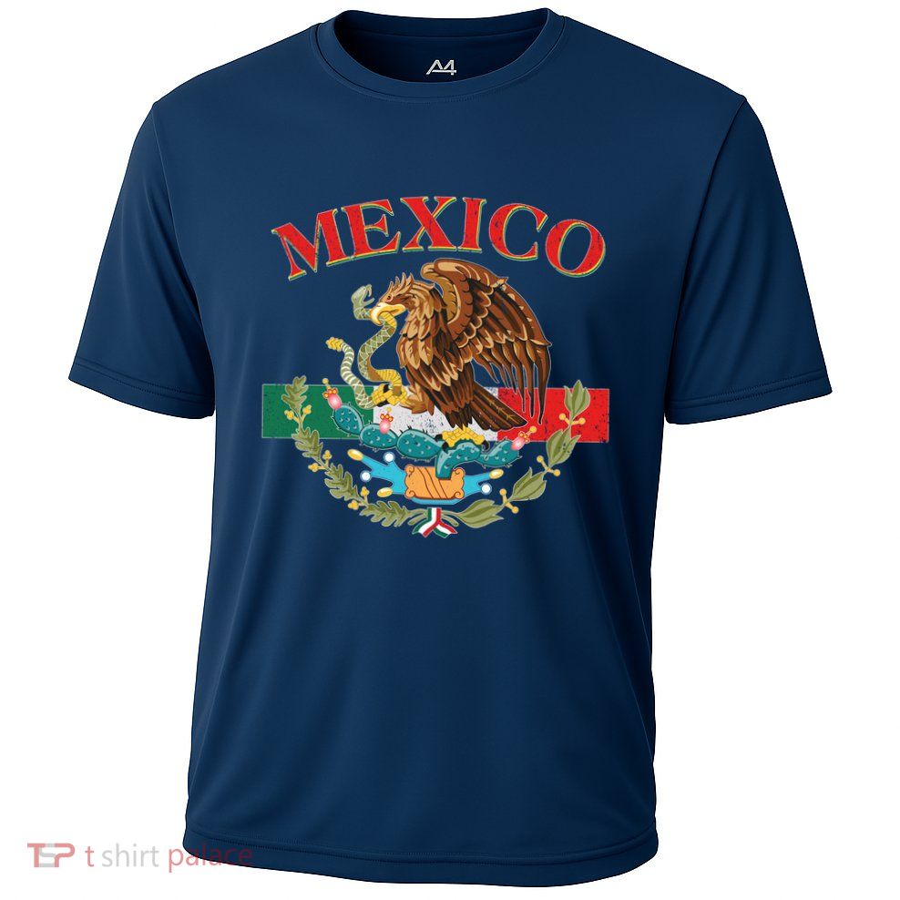 Mexico Flag Eagle Mexican Independence Day Cooling Performance Crew T-Shirt
