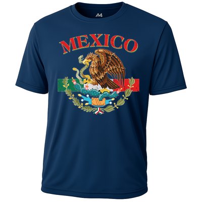 Mexico Flag Eagle Mexican Independence Day Cooling Performance Crew T-Shirt