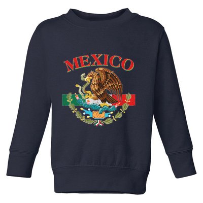 Mexico Flag Eagle Mexican Independence Day Toddler Sweatshirt