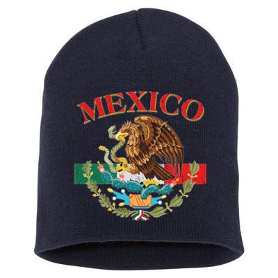 Mexico Flag Eagle Mexican Independence Day Short Acrylic Beanie