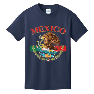 Mexico Flag Eagle Mexican Independence Day Kids T-Shirt