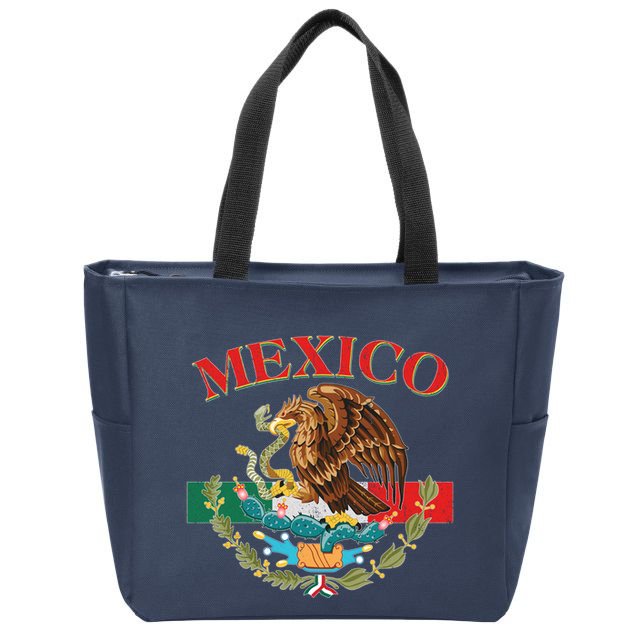 Mexico Flag Eagle Mexican Independence Day Zip Tote Bag