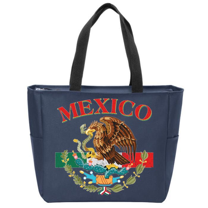 Mexico Flag Eagle Mexican Independence Day Zip Tote Bag