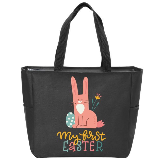 My First Easter Cute Bunny Holiday Zip Tote Bag