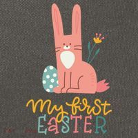 My First Easter Cute Bunny Holiday Cotton Canvas Backpack