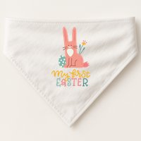 My First Easter Cute Bunny Holiday USA-Made Doggie Bandana