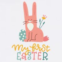 My First Easter Cute Bunny Holiday USA-Made Doggie Bandana
