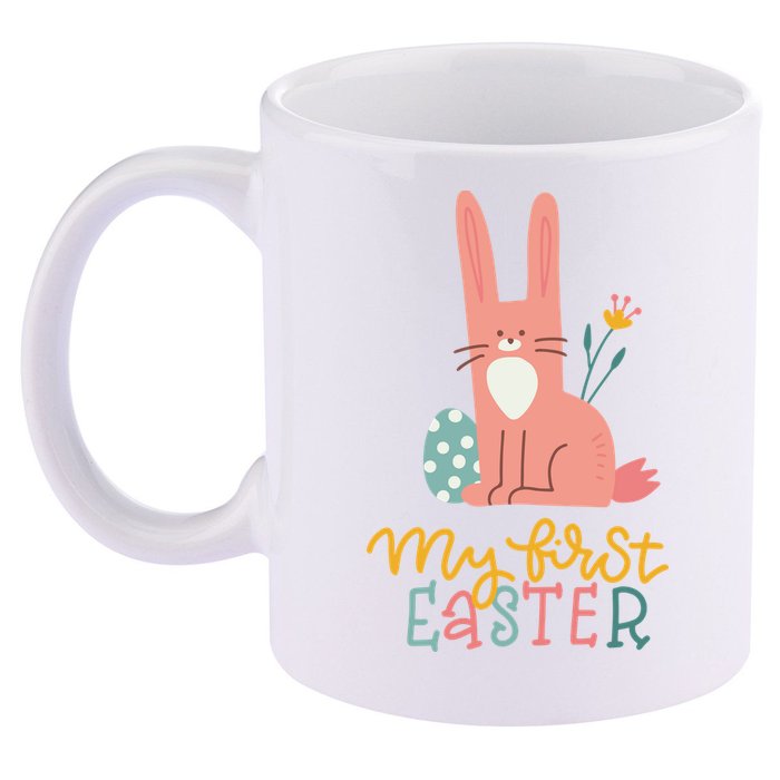 My First Easter Cute Bunny Holiday 11oz C Handle Ceramic Mug