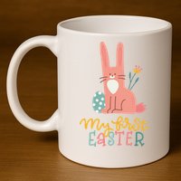 My First Easter Cute Bunny Holiday 11oz C Handle Ceramic Mug