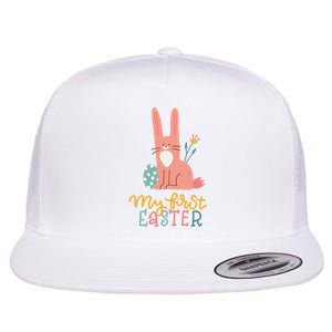 My First Easter Cute Bunny Holiday Flat Bill Trucker Hat