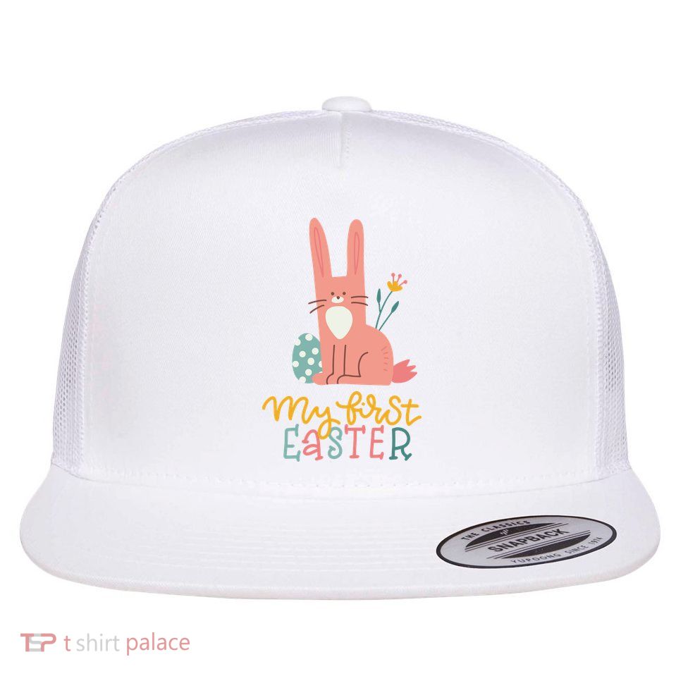 My First Easter Cute Bunny Holiday Flatbill Hat