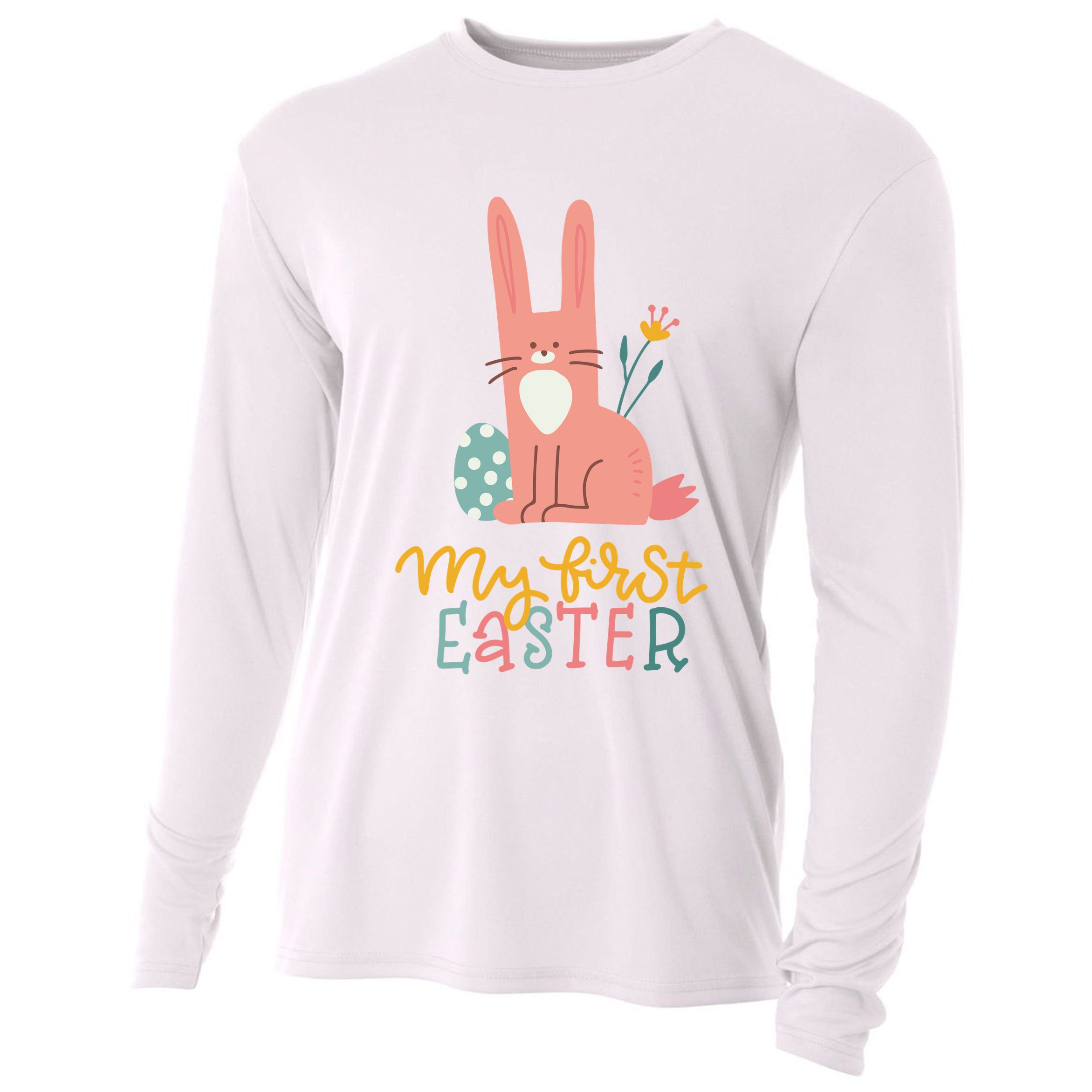 My First Easter Cute Bunny Holiday Cooling Performance Long Sleeve Crew