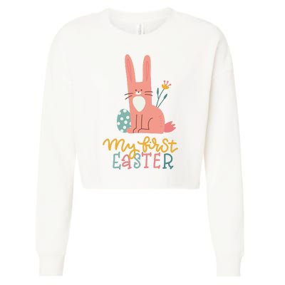 My First Easter Cute Bunny Holiday Cropped Pullover Crew