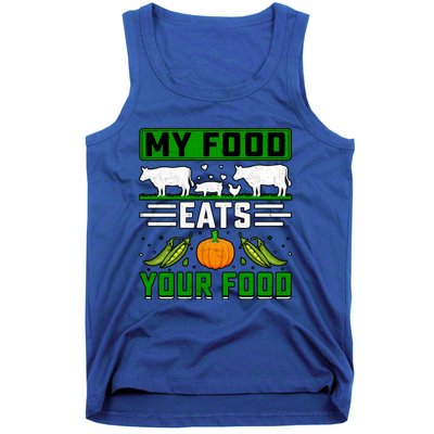 My Food Eats Your Food Anti Vegan Meat Lover Funny Saying Cute Gift Tank Top