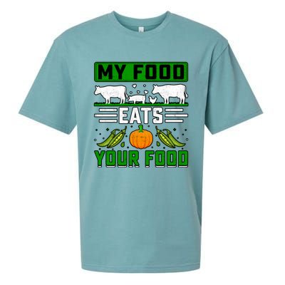 My Food Eats Your Food Anti Vegan Meat Lover Funny Saying Cute Gift Sueded Cloud Jersey T-Shirt