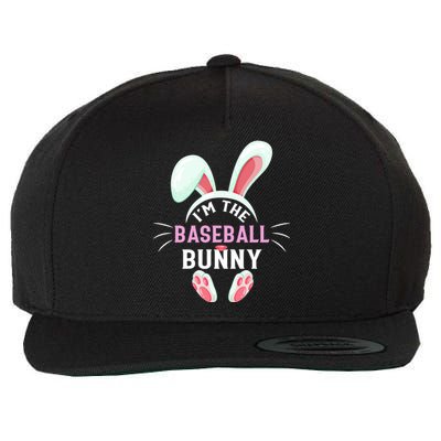 Matching Family Easter Party Graphic I'm The Baseball Bunny Cute Gift Wool Snapback Cap