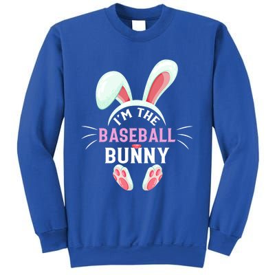 Matching Family Easter Party Graphic I'm The Baseball Bunny Cute Gift Sweatshirt