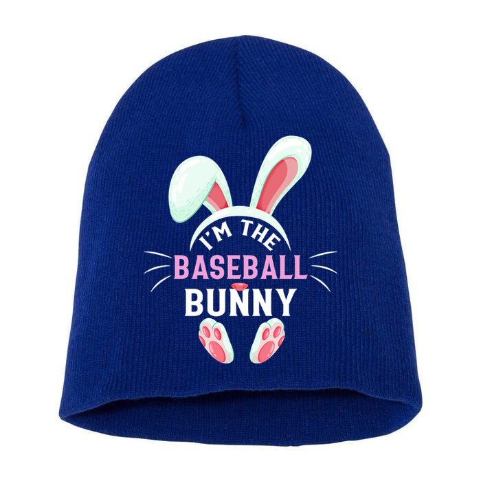 Matching Family Easter Party Graphic I'm The Baseball Bunny Cute Gift Short Acrylic Beanie