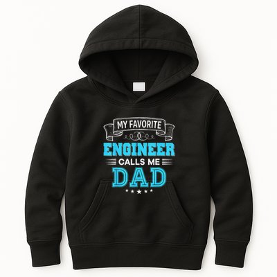 My Favorite Engineer Calls Me Dad Dad Mom Mother Father Day Kids Hoodie