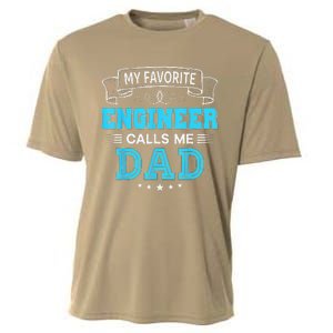 My Favorite Engineer Calls Me Dad Dad Mom Mother Father Day Cooling Performance Crew T-Shirt