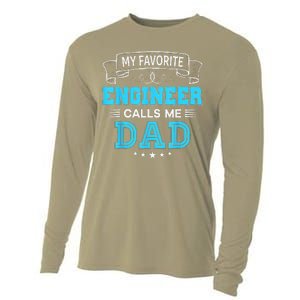 My Favorite Engineer Calls Me Dad Dad Mom Mother Father Day Cooling Performance Long Sleeve Crew