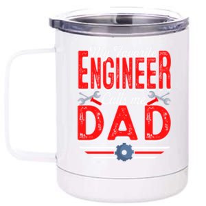 My Favorite Engineer Calls Me Dad Engineering Papa Cute Gift 12 oz Stainless Steel Tumbler Cup