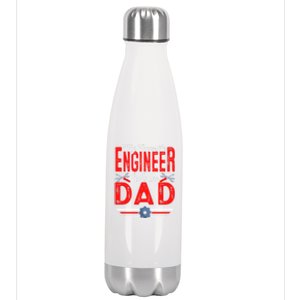 My Favorite Engineer Calls Me Dad Engineering Papa Cute Gift Stainless Steel Insulated Water Bottle