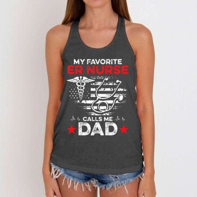 My Favorite ER Nurse Calls Me Dad Women's Knotted Racerback Tank