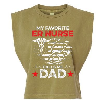 My Favorite ER Nurse Calls Me Dad Garment-Dyed Women's Muscle Tee