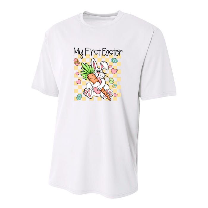 My First Easter Cute Bunny Carrot Easter Day Gift Youth Performance Sprint T-Shirt