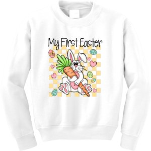 My First Easter Cute Bunny Carrot Easter Day Gift Kids Sweatshirt