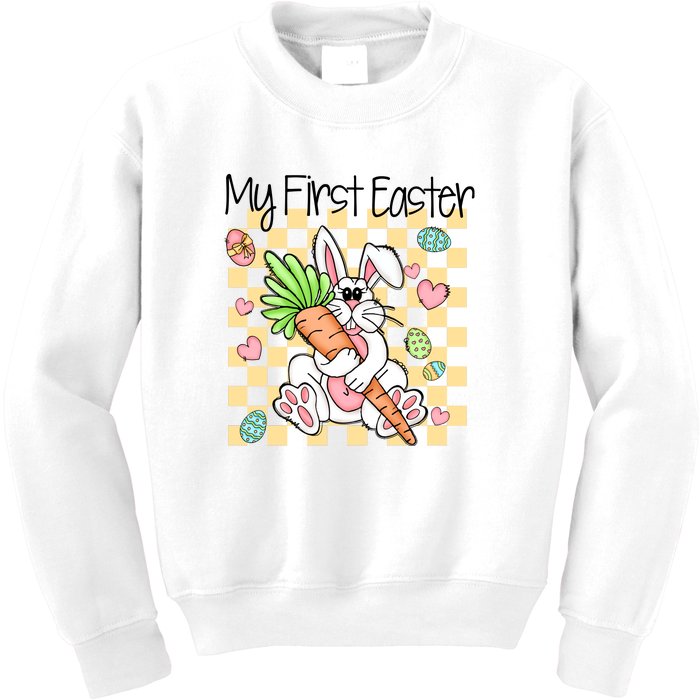 My First Easter Cute Bunny Carrot Easter Day Gift Kids Sweatshirt