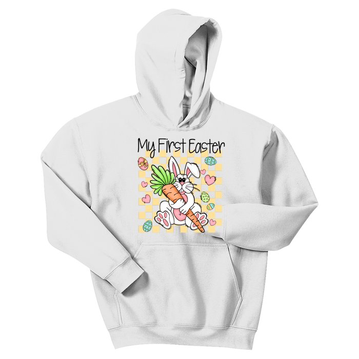 My First Easter Cute Bunny Carrot Easter Day Gift Kids Hoodie