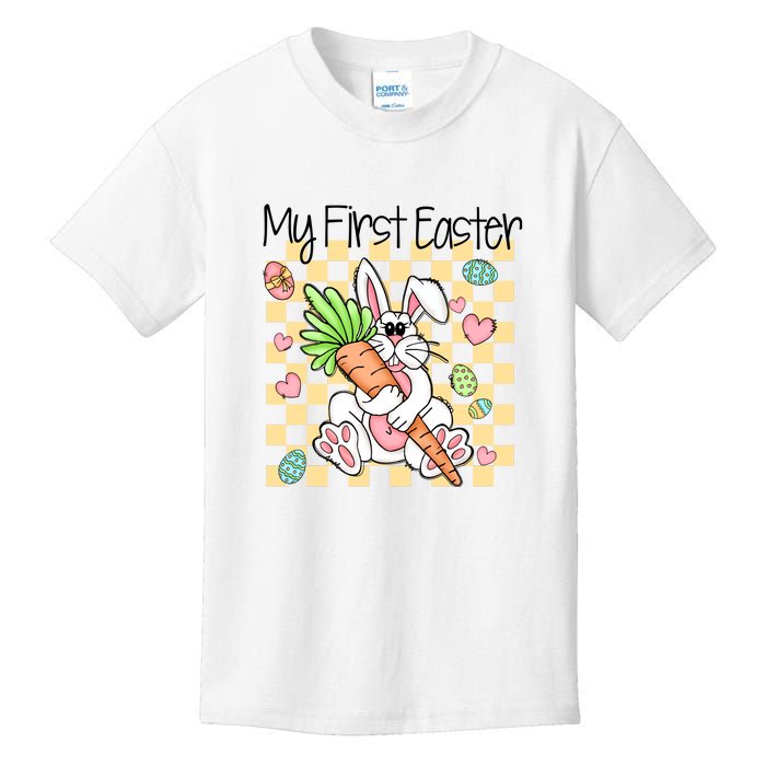 My First Easter Cute Bunny Carrot Easter Day Gift Kids T-Shirt