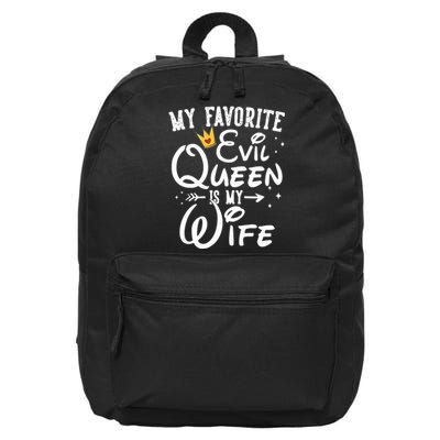 My Favorite Evil Queen Is My Wife Halloween Gifts Husband 16 in Basic Backpack